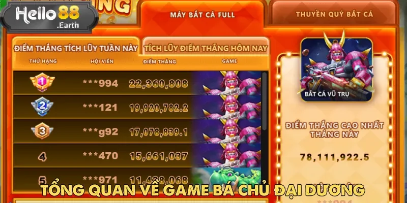 Bá Chủ Đại Dương – Game Bắn Cá Siêu Đỉnh Tại Hello88 1 Bá Chủ Đại Dương là game bắn cá đổi thưởng được yêu thích nhất hiện nay