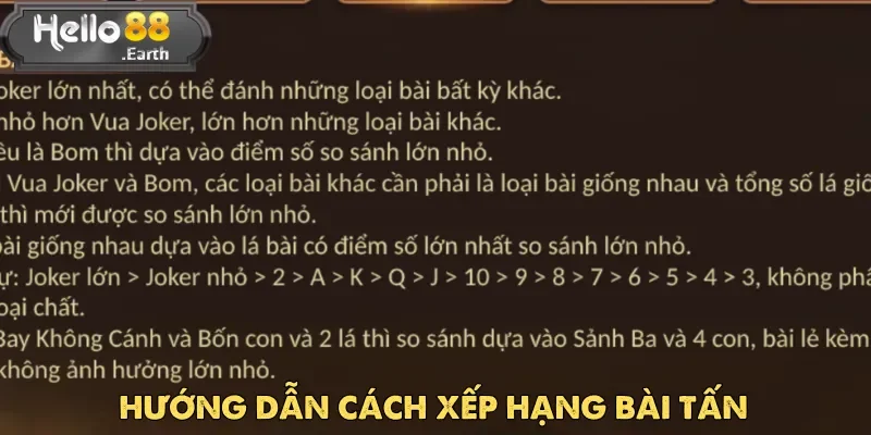 Bài Tấn - Hướng Dẫn Chơi Và Khám Phá Sảnh Game 3 Việc hiểu rõ cách xếp hạng Bài Tấn là điều thiết yếu cho người chơi