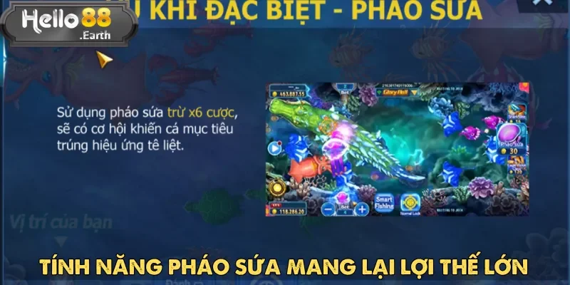Dàn Sao Đánh Cá Hello88 – Thế Giới Bắn Cá Đỉnh Cao 4 Tính năng Pháo Sứa mang lại lợi thế lớn trong game Dàn Sao Đánh Cá