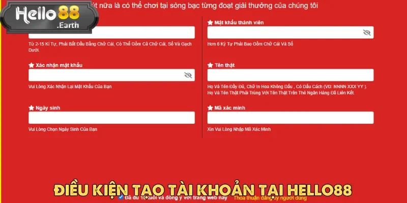 Điều Khoản Sử Dụng Hello88 Khi Tham Gia Cá Cược Online 2 Điều khoản sử dụng Hello88 về việc đăng ký và tạo tài khoản mới