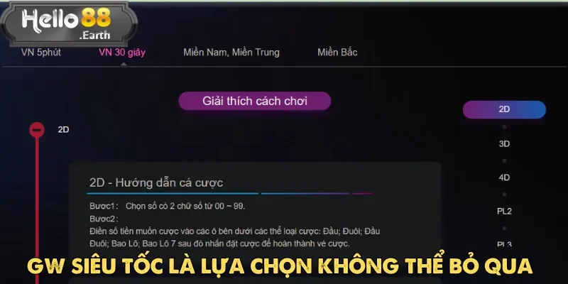 GW Xổ Số Tại Hello88 Được Giới Cá Cược Online Tin Chọn 4 GW xổ số siêu tốc là sự lựa chọn không thể bỏ qua cho người yêu thích hồi hộp