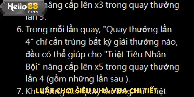 Siêu Nhà Vua – Game Đổi Thưởng Đỉnh Cao Tại Hello88 3 Tổng quan luật chơi Siêu Nhà Vua chi tiết nhất được cập nhật năm 2025